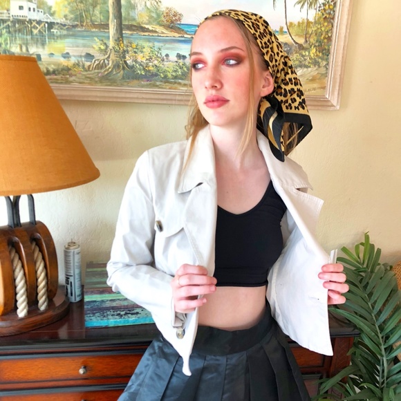 Laundry by Shelli Segal Cropped Tan Jacket Trench - Picture 1 of 4